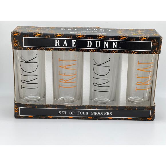 Trick Treat Shot Glasses, Rae Dunn Shot Glasses - Picture 1 of 2